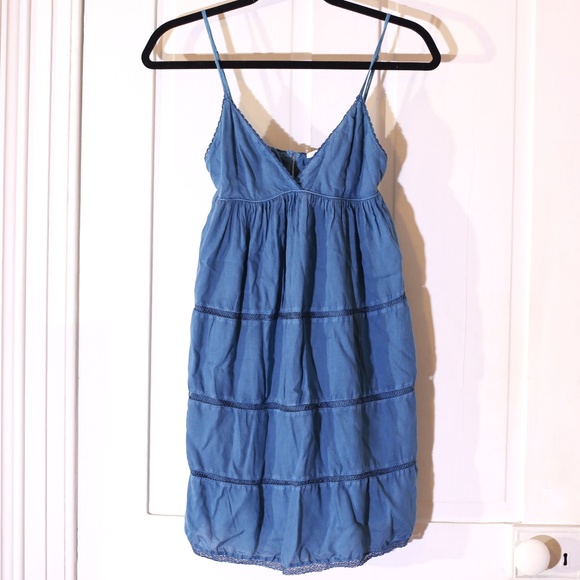 Aritzia Dresses & Skirts - Aritzia Teal Blue Strappy Babydoll Mini Dress